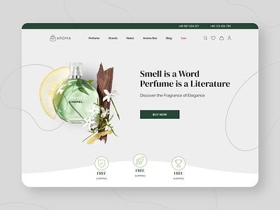 Website Perfume Store ui ux website