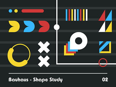 Bauhaus - Shape Study app bauhaus branding canva design figma graphic design illustration logo minimal pattern series shape study ui vector