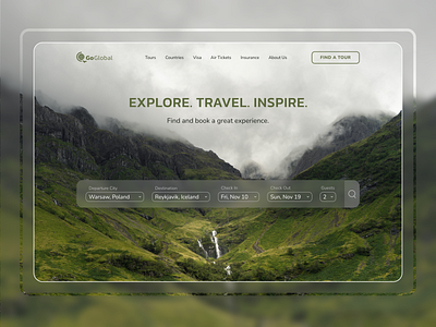 Travel Agency Landing Page ui ux website