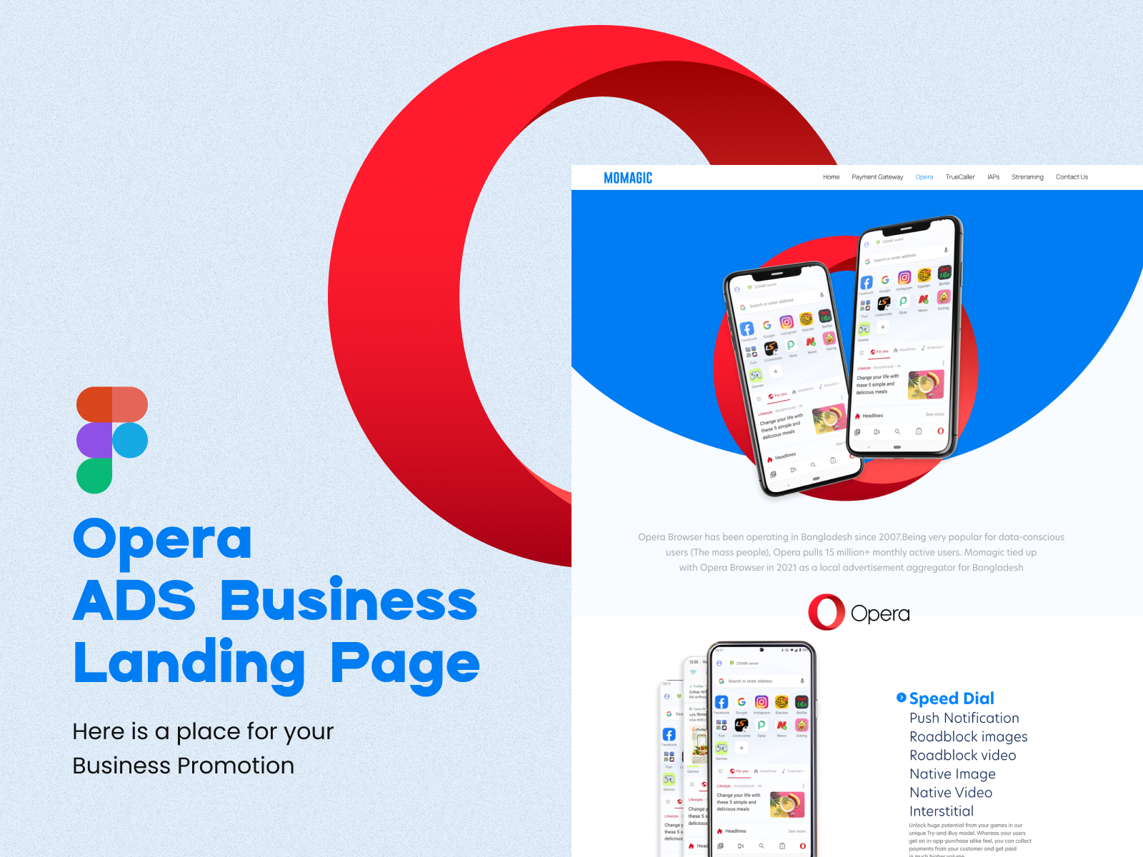 Opera Ad Business Landing Page creativedesign designinspiration designportfolio designtrends digitaldesign landingpage mobiledesign responsivedesign uidesigner uipatterns uiuxdesign userexperience userinterface uxd uxdesigner uxresearch visualdesign webdesign websitedesign