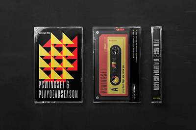 Pswingset / Play Dead Season Split tape abstractdesign albumart graphicdesign illustration japan mathrock minimalism packaging pswingset vector
