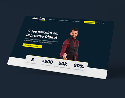 Site IDPinhais - Gráfica e Copiadora - Loja virtual branding design illustration logo site ui ui design ux web web design website