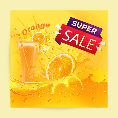 oranfe super shop poster branding crad desgin design graphic design illustration logo ux