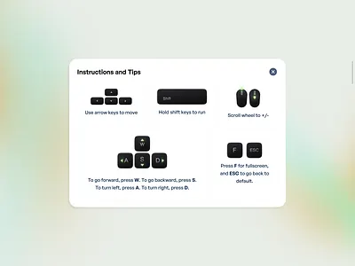 Gaming Instruction controlpannel designinspiration gaming illustration instructions metaverse minimalistic tips] uiux uiuxdesign webdesign
