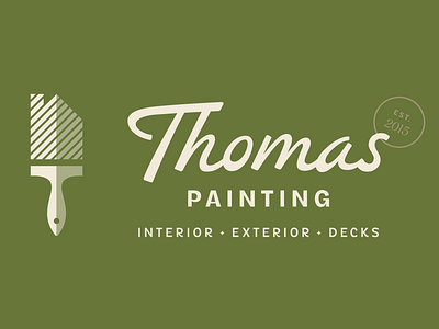 Thomas Painting Branding handyman home paintbrush painter painting