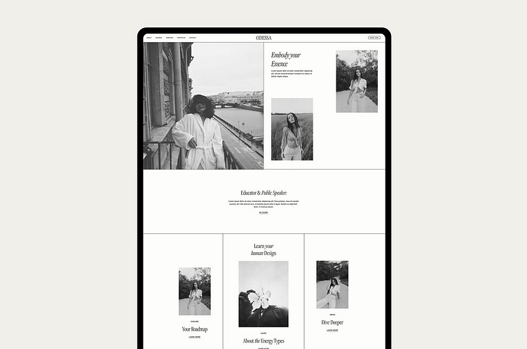 Odessa Squarespace Website Template by Social Media Templates & Themes ...