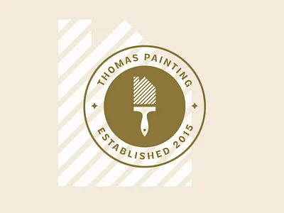 Thomas Painting handyman paintbrush painter painter logo painting