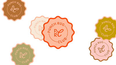 Punch Rug Club Branding feminine brand retro logo vintage brand vintage logo