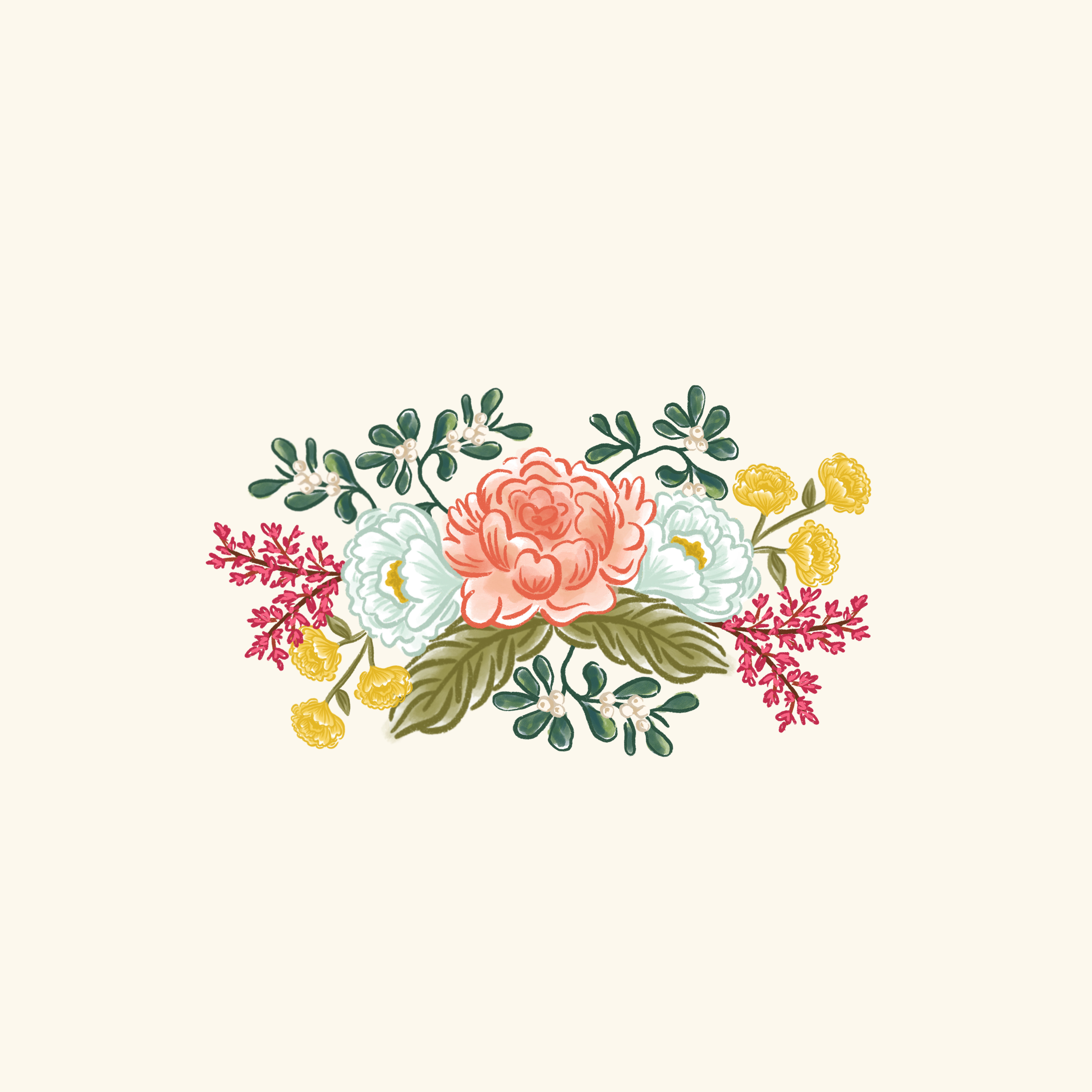 The Pink House - Florals botanical floral floral logo flowers greenery peony