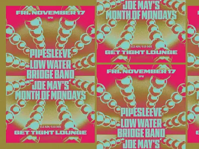 Pipesleeve Gig Poster 3d band band merch concert poster gig poster graphic design music music branding music merch poster design psychedelic rva show poster surreal tour merch tour poster vintage poster vintage typography