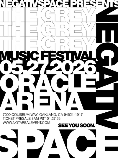 negativspace "the grey" poster concept branding design graphic design poster poster design typography vector