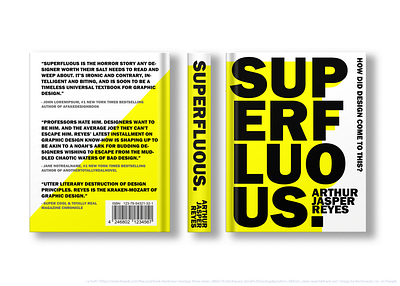 "SUPERFLUOUS" book cover designs book book cover design book design branding cover design design graphic design mockup typography vector