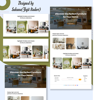 The furniture E-commerce landing page e commerce e commerce landing page furniture landing page furniture web sit landing page ui ux