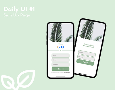 Daily UI #1 daily ui sign up page ui ui design