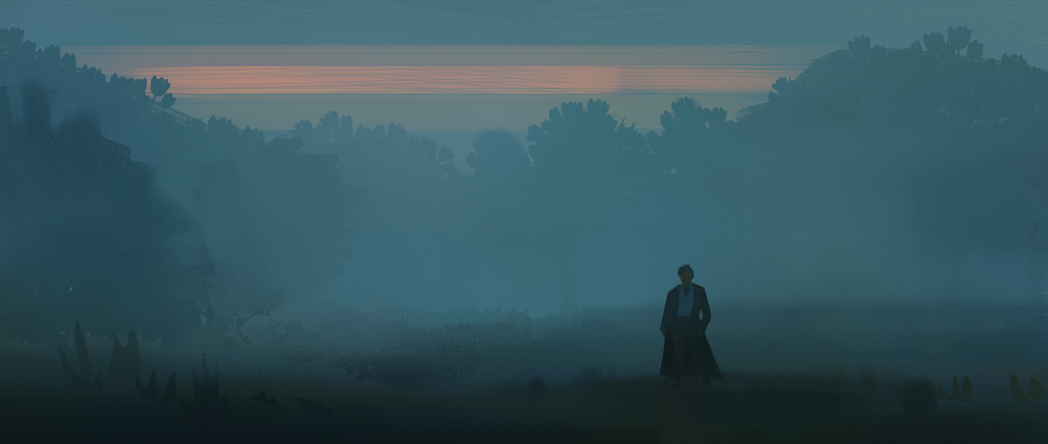 Frame a day: Pride & Prejudice environment forest illustration mountain movie studies