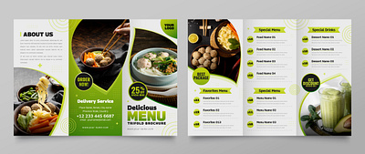 Savor the Flavors,Restaurant Brochure" 2d 3d art branding brochure design illustration