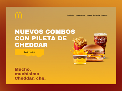 LANDING PAGE MCDONALDS 🍔🍟 003 #DailyUI branding cheddar cocacola coke food graphic design mcdonalds ui