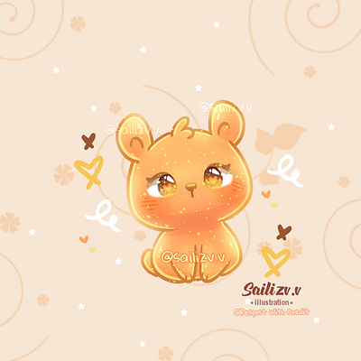 Bear kawaii by sailzv.v adorable adorable lovely artwork concept creative cute art design digitalart illustration