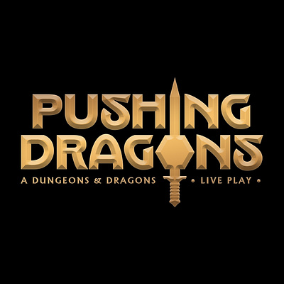 Pushing Dragons Logo design font lettering logo type type design typeface typography