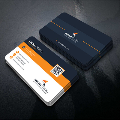 Dream studio visiting card design 3d animation branding graphic design logo motion graphics ui