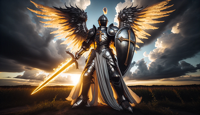 Angel Protector graphic design illustration