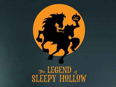 The Legend of Sleepy Hollow Logo halloween headless horseman logo design play shows the legend of sleepy hollow theatre
