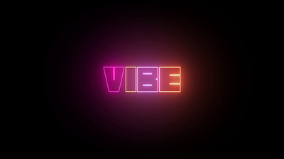 Vibe - Logo Animation 2d animation glow logo motion design motion graphics stroke