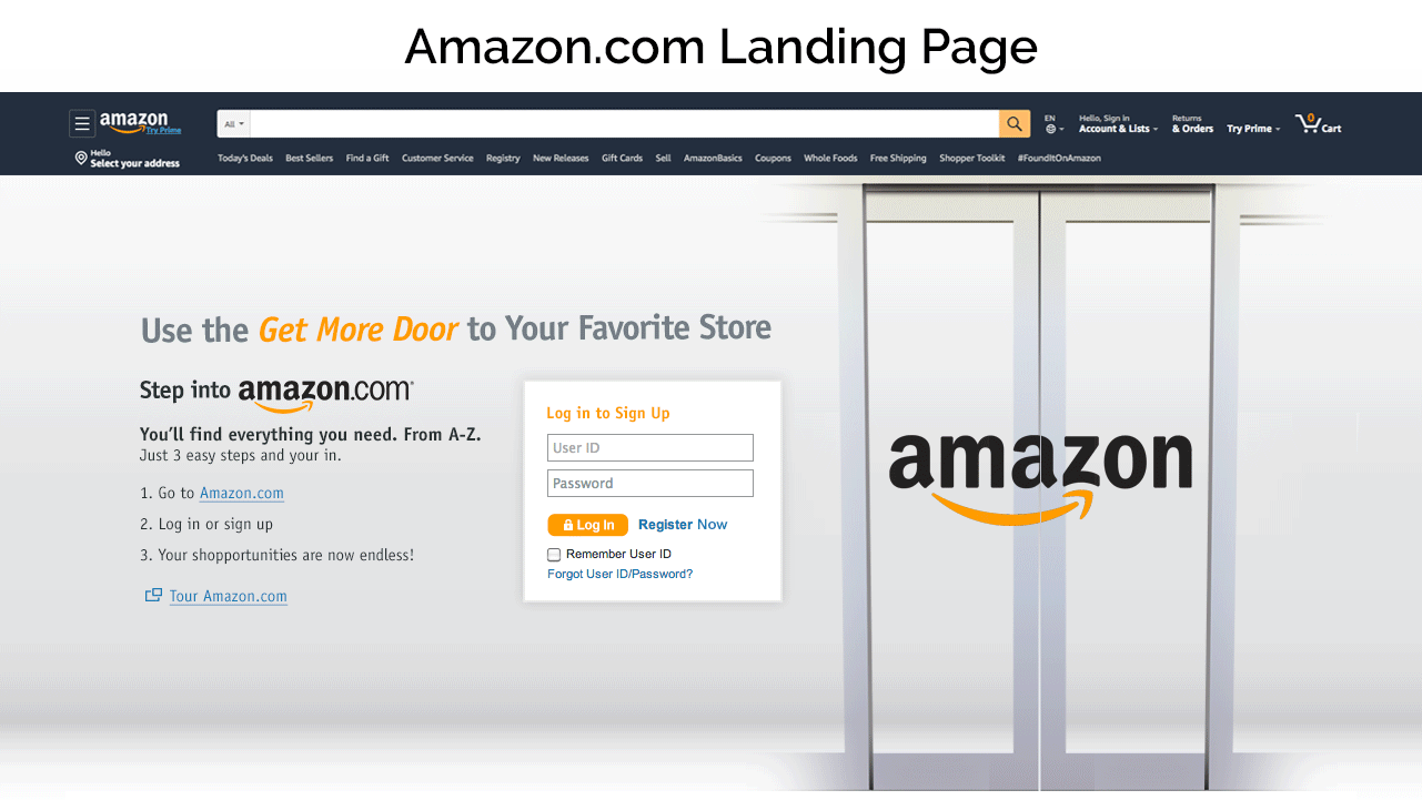 Amazon landing page animation branding graphic design motion graphics