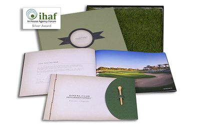 Award winning golf invite branding graphic design