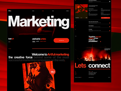 Artful Marketing Agency Landing Page agency agency website creative agency creative website design digital agency marketing agency ui web web design website