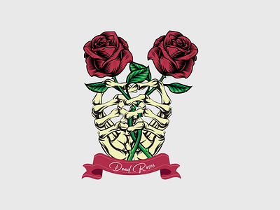 Dead Roses Logo Design 2d 3d branding design illustration logo