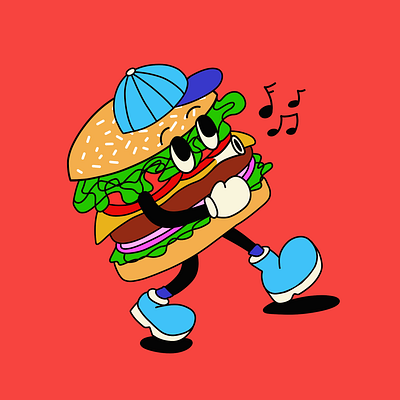 Burger Boy character character design design graphic design illustration