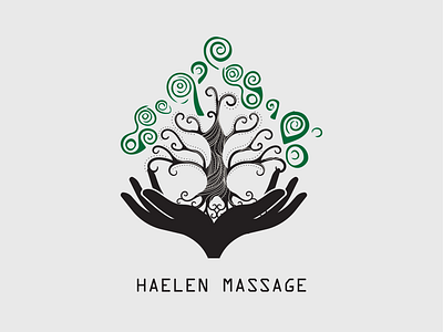 Haelen Massage Logo Design branding illustration logo vector