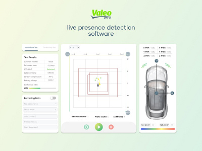Live presence detection UI design dashboard live presence detection lpd software ui