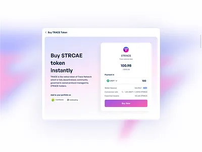 Buy Crypto Modal blockchain buy buy crypto buy token designinspiration minimal minimalistic modal nft product screen ui uiux uiuxdesign webdesign