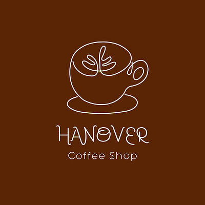 Coffee Shop Logo brown coffee drink logo shop white