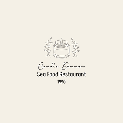 Logo Candle Dinner candle dinner food logo logo business restaurant