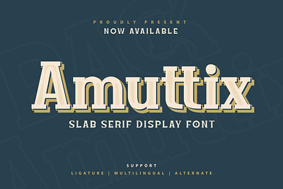 Amuttix - Serif Display Font typeface