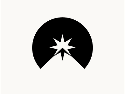 Mountain Peak + Star black branding design logo logo design logomark mountain negative space peak star