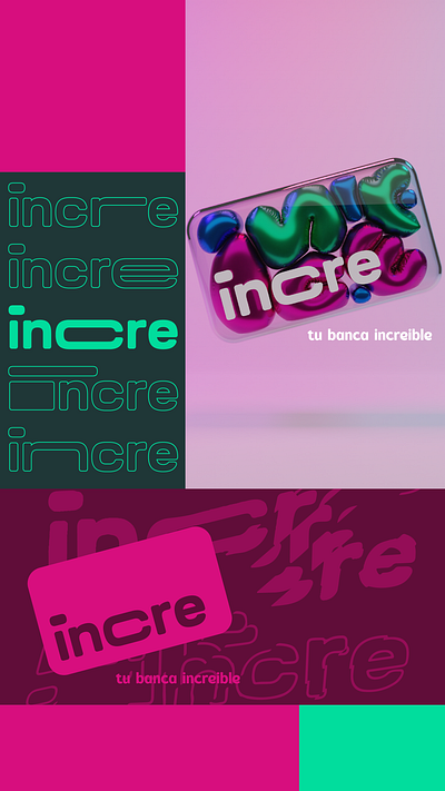 INCRE BANCO - BRAND DESIGN 3d branding logo