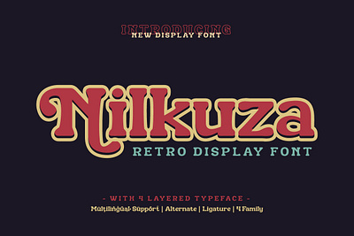 Nilkuza - Retro Display Font typeface