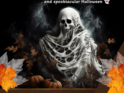 Wishing you a BOO-tiful and spooktacular Halloween banner graphic design photoshop post postdesign socialmedia