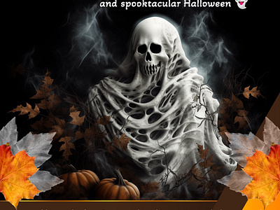 Wishing you a BOO-tiful and spooktacular Halloween banner graphic design photoshop post postdesign socialmedia