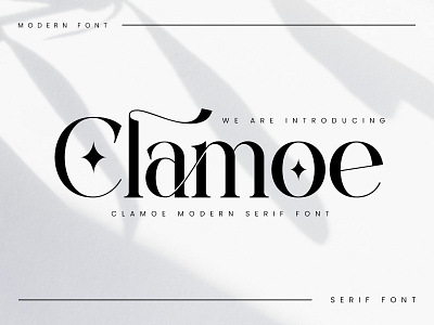 Clamoe - Modern Serif Font design display fashion lowercase regular serif typeface typography uppercase weddding