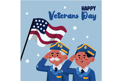 Veterans Day Illustration america army celebration day flag holiday illustration military patriotic soldier vector veteran