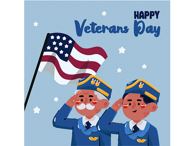 Veterans Day Illustration america army celebration day flag holiday illustration military patriotic soldier vector veteran