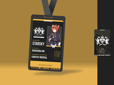 Arknights Operator ID Card Mockup Design Variant 2 brand branding card concept design graphic design id card mockup printing vector