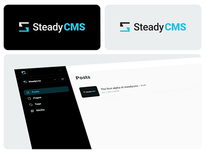 SteadyCMS | flexible static site content management system cms dashboard logo ui visual design web