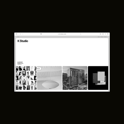 K Studio—Website architecture art direction branding editorial framer graphic design identity interior layout minimal senior designer website
