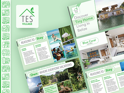 TES Village Belize Brochure logo design